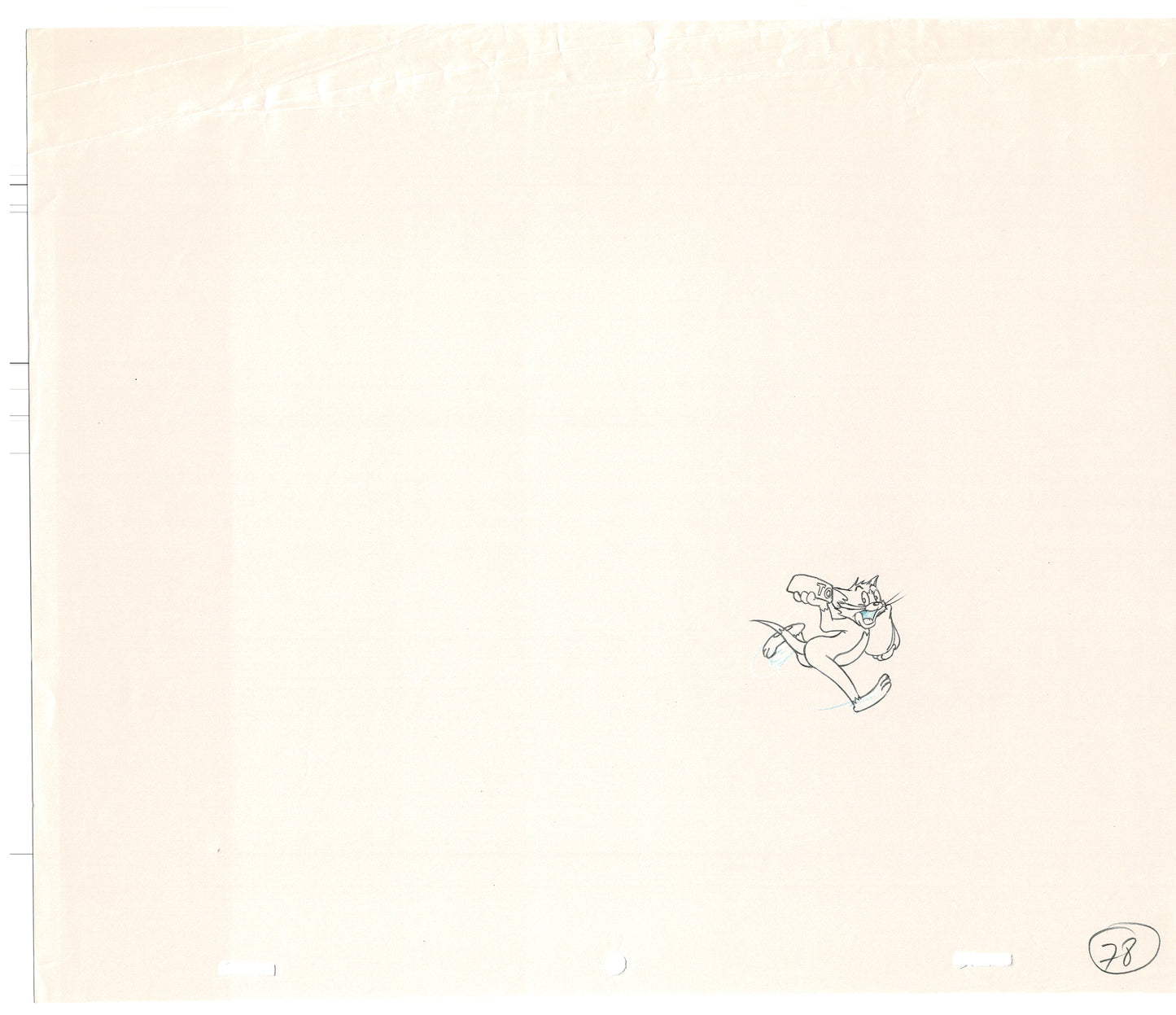 TOM AND JERRY The Movie Original Production Drawing Hanna Barbera 1992 Drawn by and from Estate of Animator Phil Babet b17
