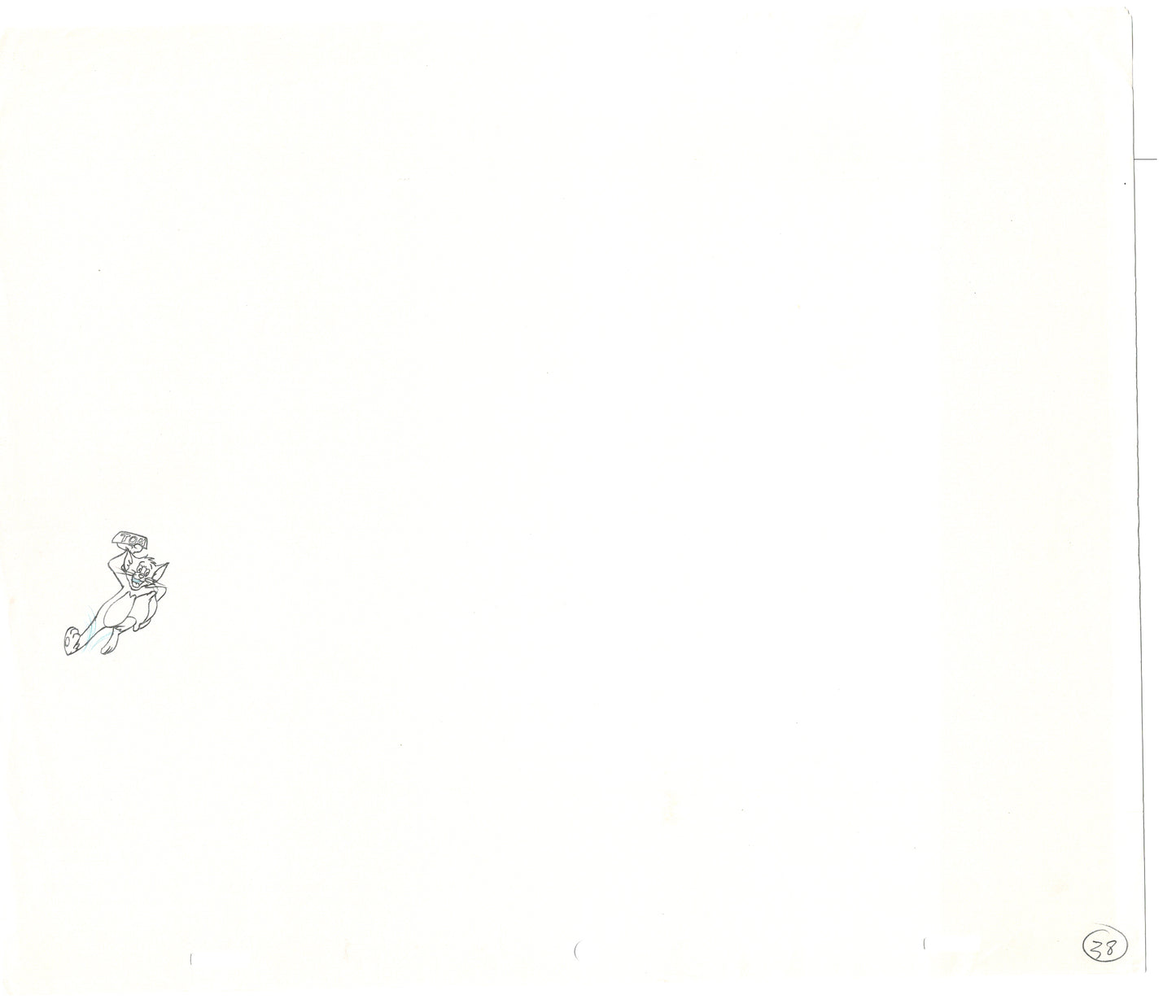TOM AND JERRY The Movie Original Production Drawing Hanna Barbera 1992 Drawn by and from Estate of Animator Phil Babet b21