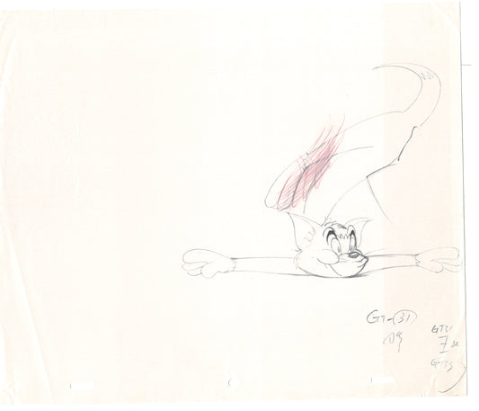 TOM AND JERRY The Movie Original Production Drawing Hanna Barbera 1992 Drawn by and from Estate of Animator Phil Babet b22
