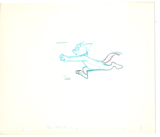 TOM AND JERRY The Movie Original Production Drawing Hanna Barbera 1992 Drawn by and from Estate of Animator Phil Babet b28