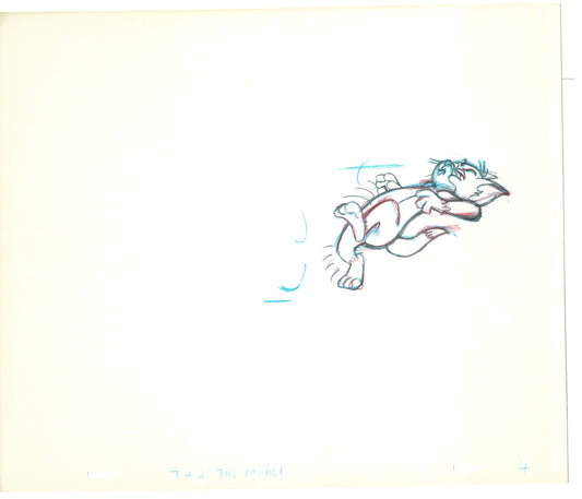 TOM AND JERRY The Movie Original Production Drawing Hanna Barbera 1992 Drawn by and from Estate of Animator Phil Babet b34