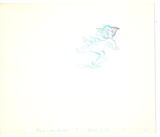 TOM AND JERRY The Movie Original Production Drawing Hanna Barbera 1992 Drawn by and from Estate of Animator Phil Babet b38