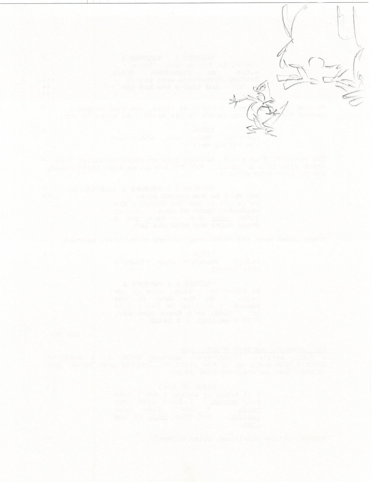 LION KING Timon n Pumbaa Disney Production Script Copy With Drawings from Animator Wendell Washer's Estate Episode 38 1995