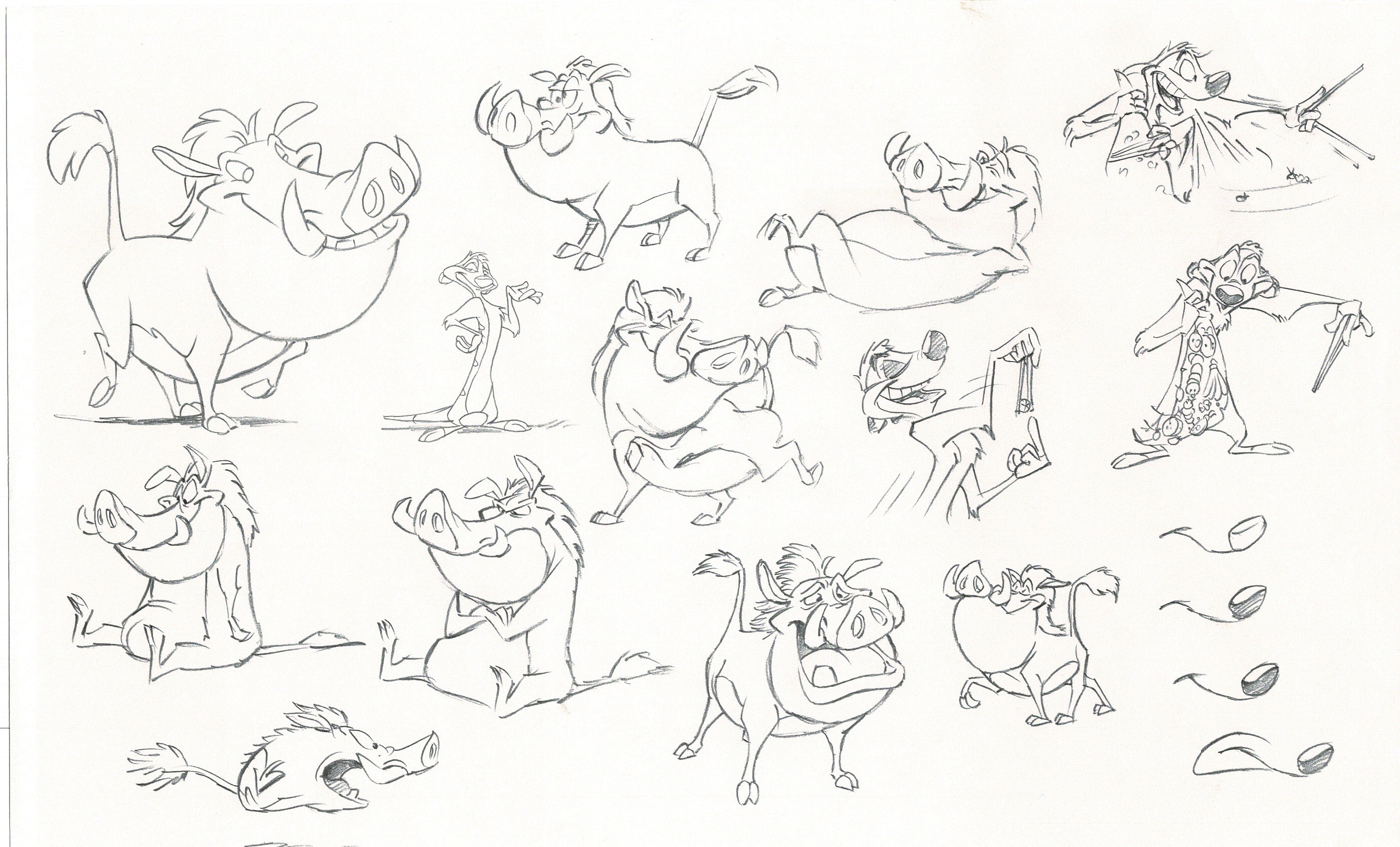 The Lion King Timon And Pumbaa Drawing Once Upon A Timon | The Lion