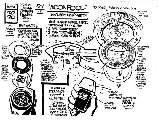 Alex Toth Sealab 2020 Model Sheet Copy Lot of 39 pages of the Cartoon by Hanna Barbera
