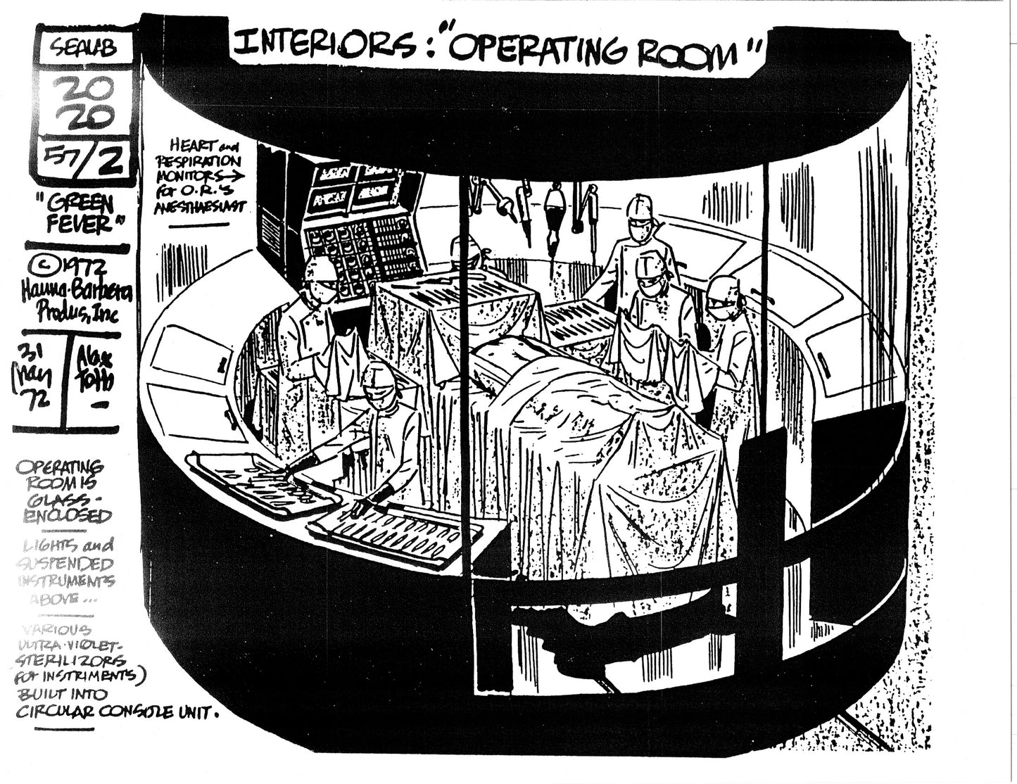 Alex Toth Sealab 2020 Model Sheet Copy Lot of 39 pages of the Cartoon by Hanna Barbera