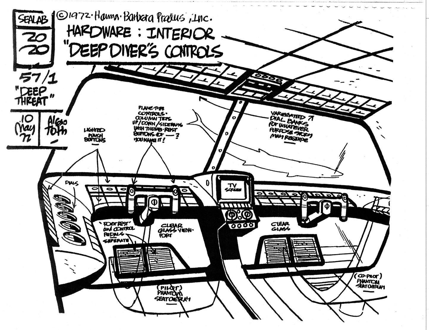 Alex Toth Sealab 2020 Model Sheet Copy Lot of 39 pages of the Cartoon by Hanna Barbera