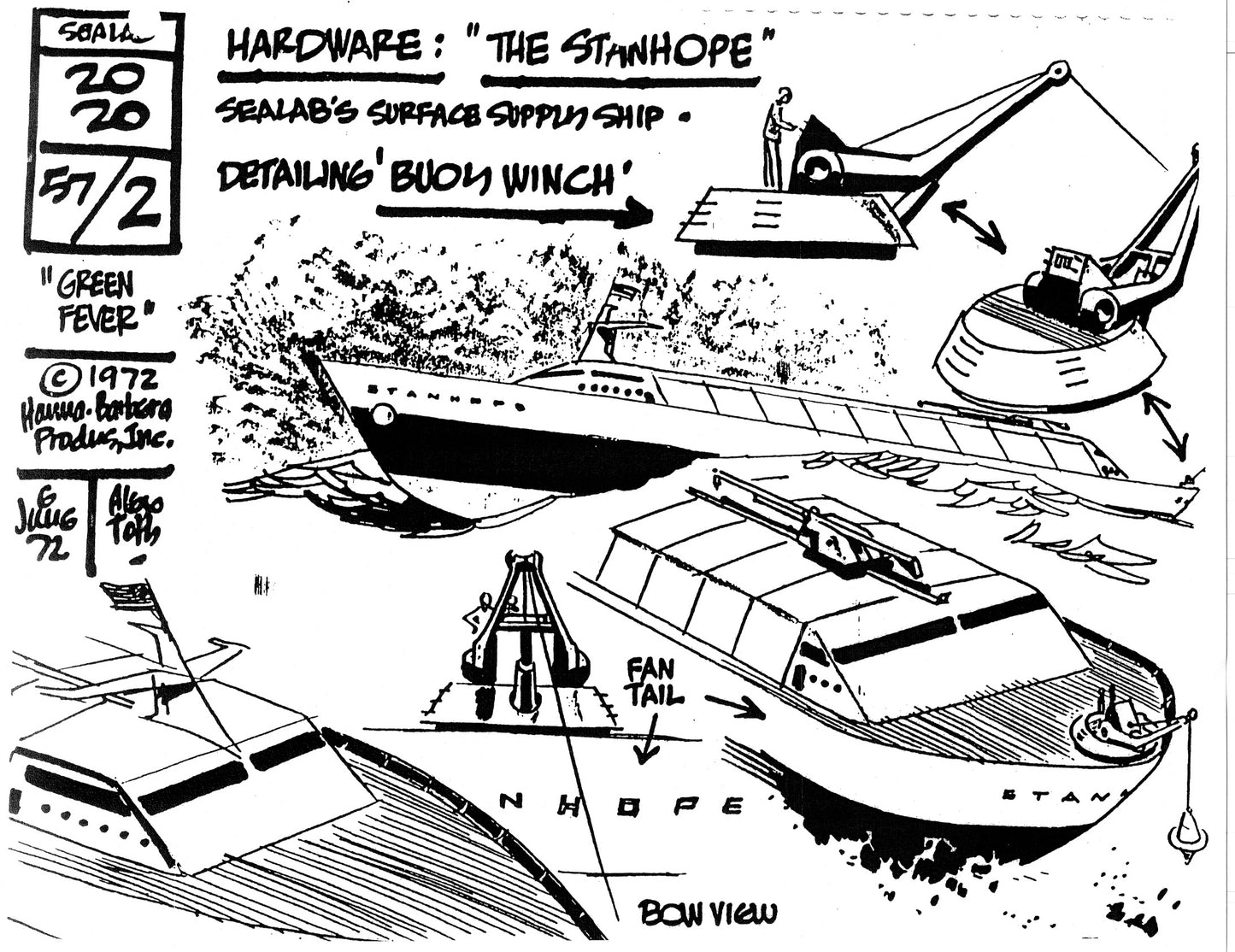 Alex Toth Sealab 2020 Model Sheet Copy Lot of 39 pages of the Cartoon by Hanna Barbera