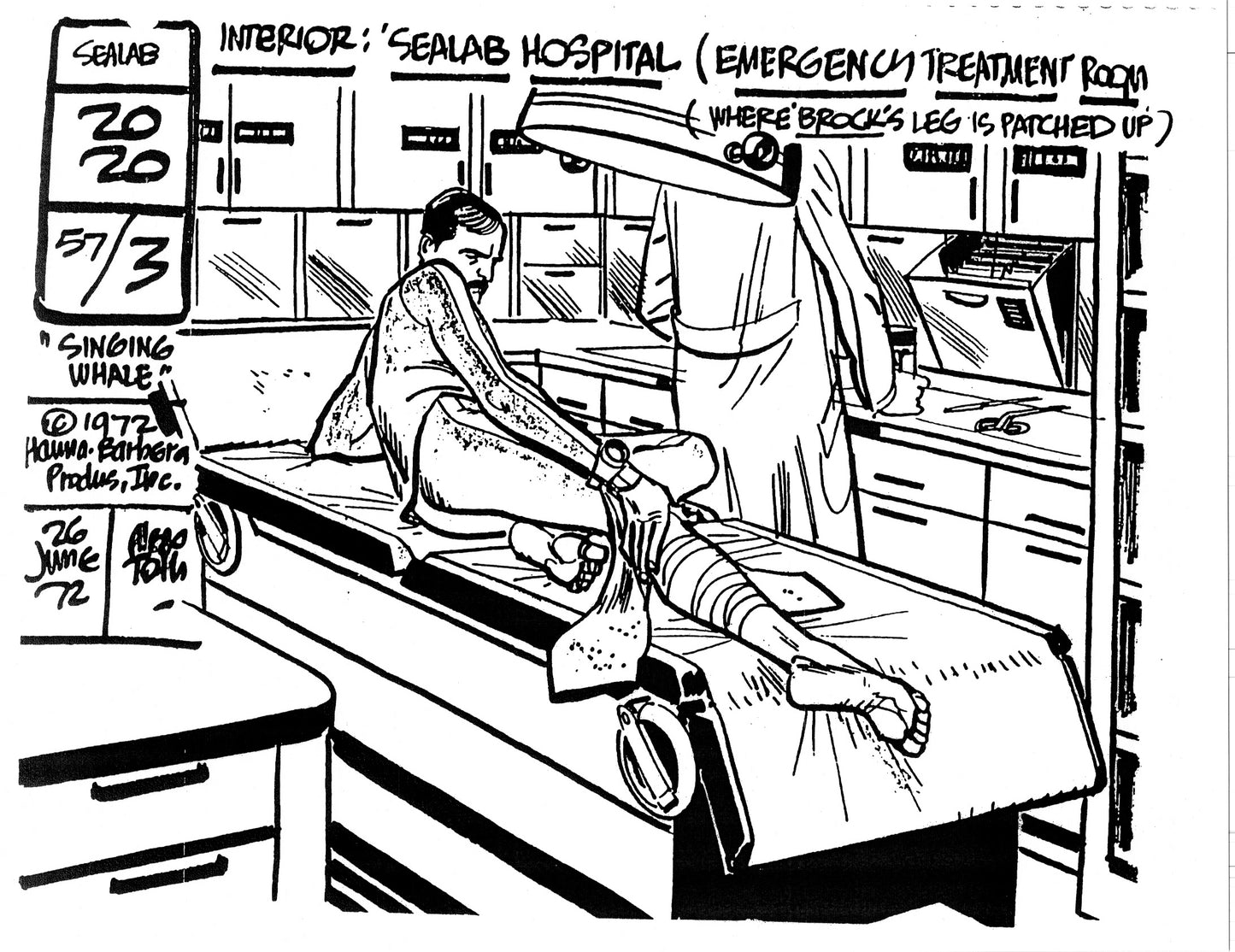 Alex Toth Sealab 2020 Model Sheet Copy Lot of 39 pages of the Cartoon by Hanna Barbera