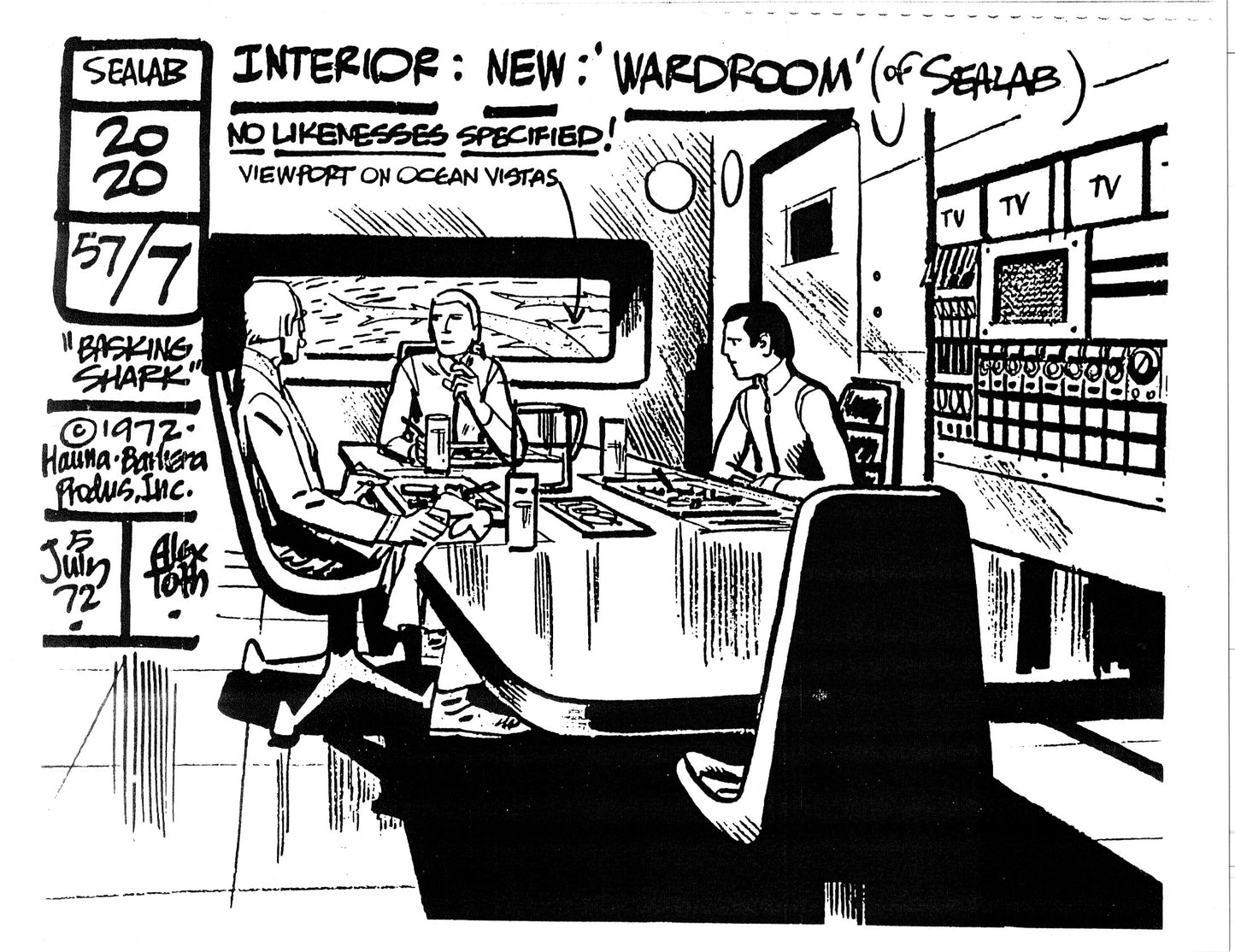 Alex Toth Sealab 2020 Model Sheet Copy Lot of 35 pages of the Cartoon by Hanna Barbera 2