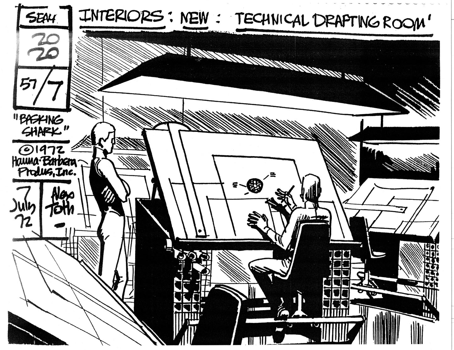 Alex Toth Sealab 2020 Model Sheet Copy Lot of 35 pages of the Cartoon by Hanna Barbera 2