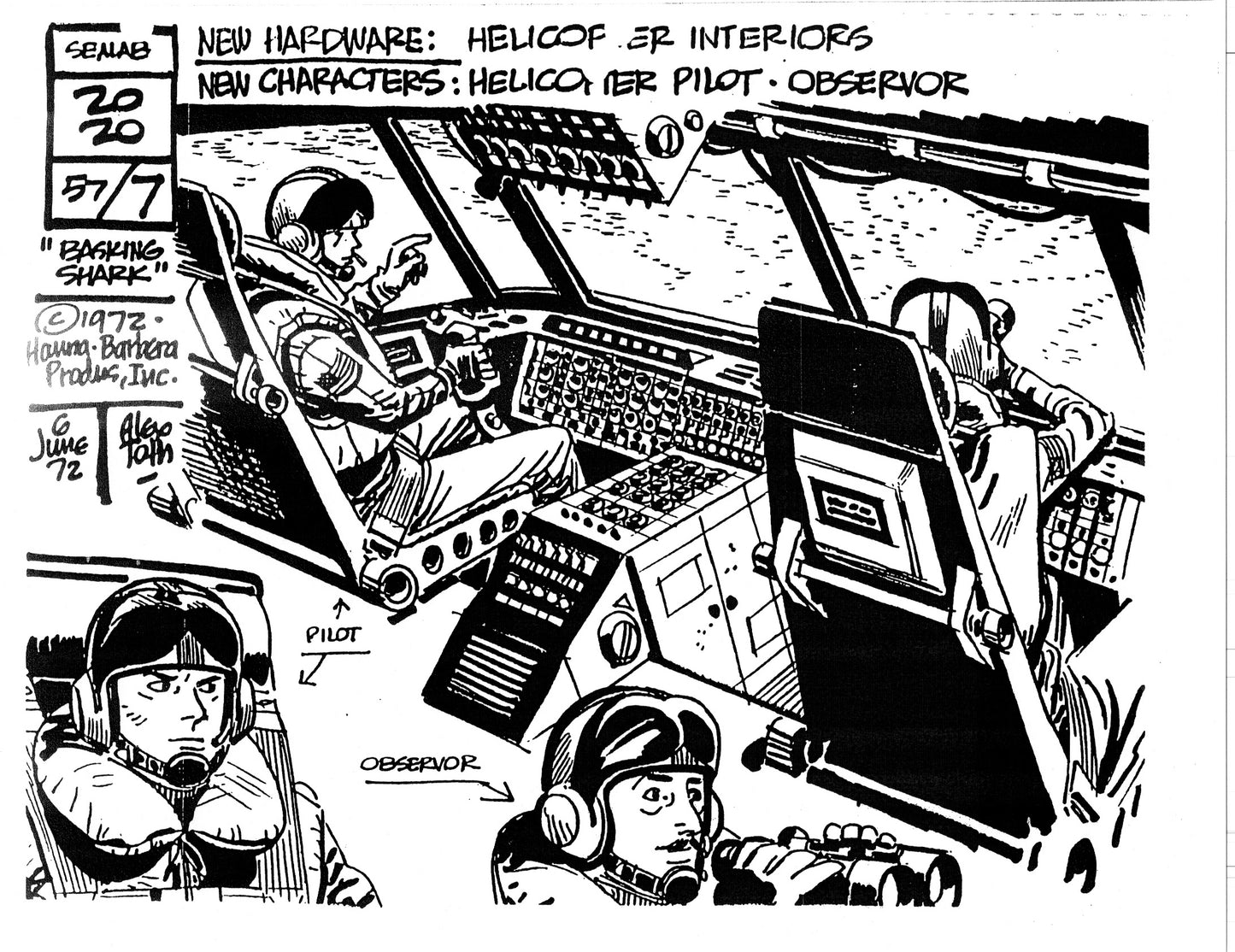 Alex Toth Sealab 2020 Model Sheet Copy Lot of 35 pages of the Cartoon by Hanna Barbera 2