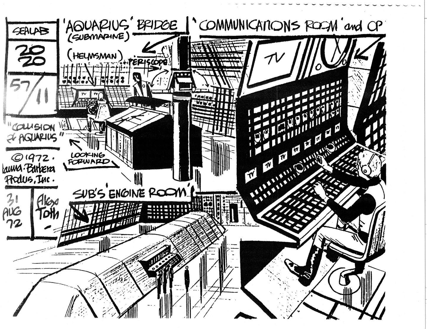 Alex Toth Sealab 2020 Model Sheet Copy Lot of 35 pages of the Cartoon by Hanna Barbera 2