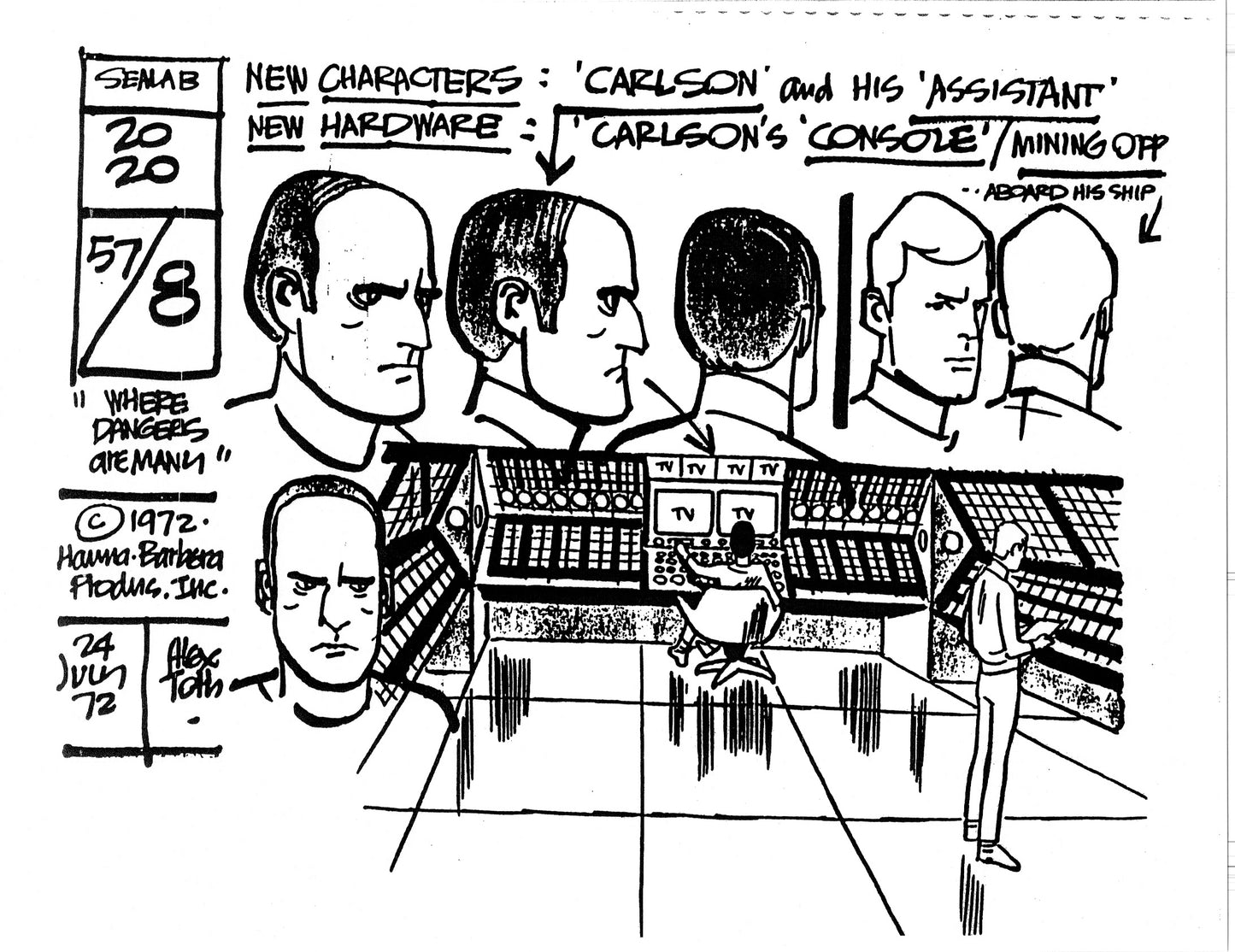 Alex Toth Sealab 2020 Model Sheet Copy Lot of 35 pages of the Cartoon by Hanna Barbera 2