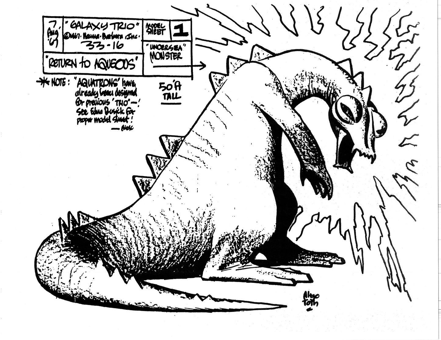 Alex Toth Galaxy Trio Model Sheet Copy Lot of 22 pages 1967 Cartoon Hanna Barbera