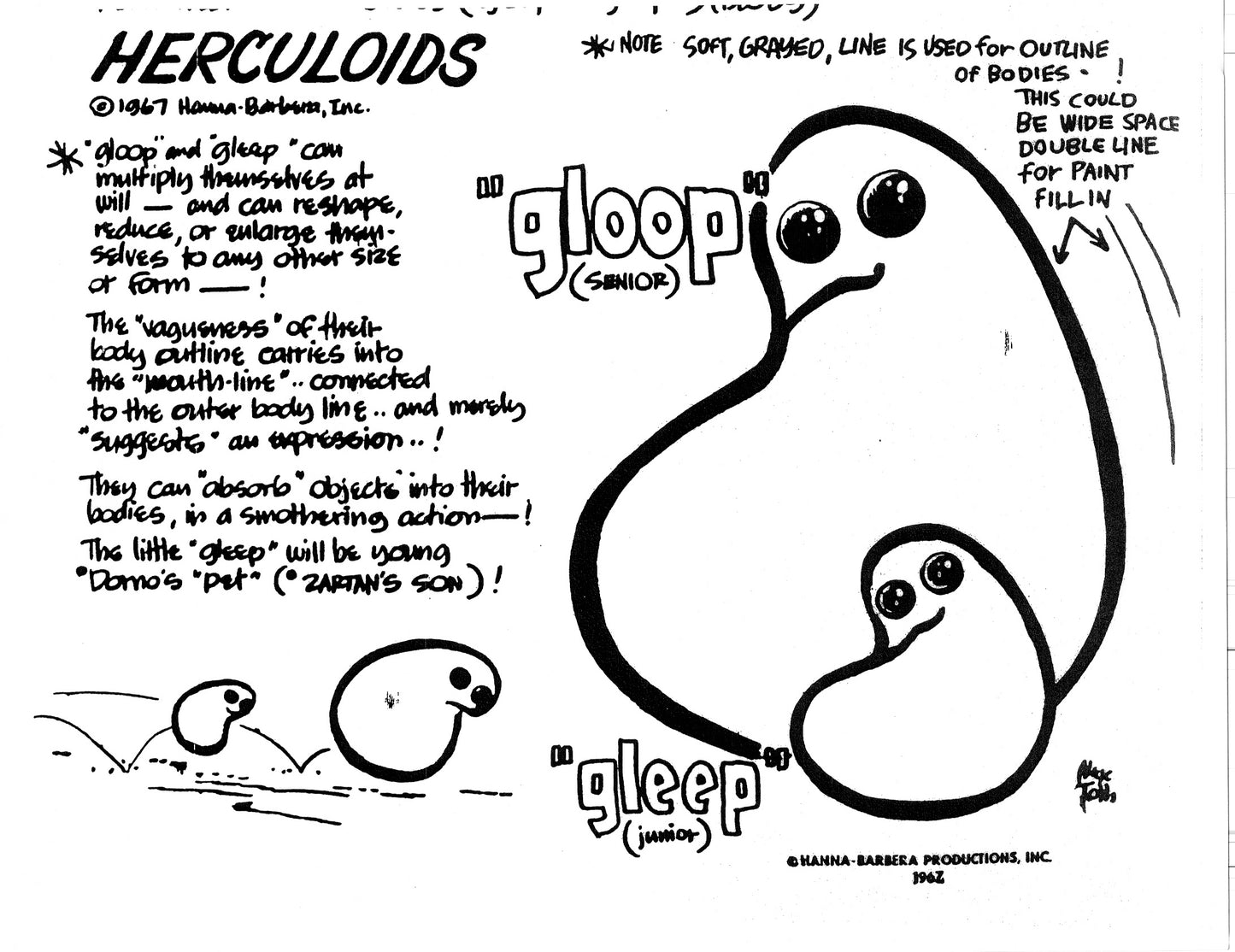 Alex Toth Herculoids Model Sheet Copy Lot 34 pages 1967 Cartoon Hanna Barbera