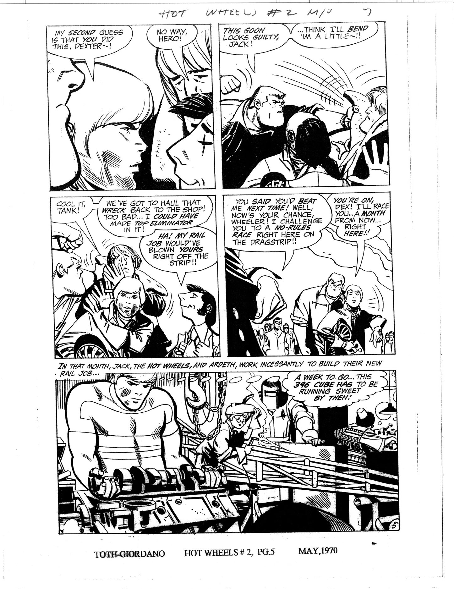 Alex Toth Hot Wheels Comic Book Page Copy Lot of 14 pages