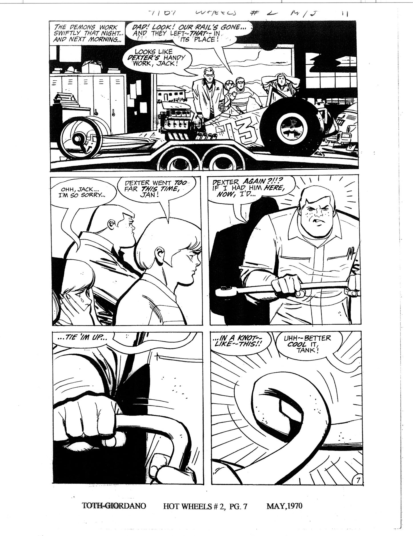 Alex Toth Hot Wheels Comic Book Page Copy Lot of 14 pages