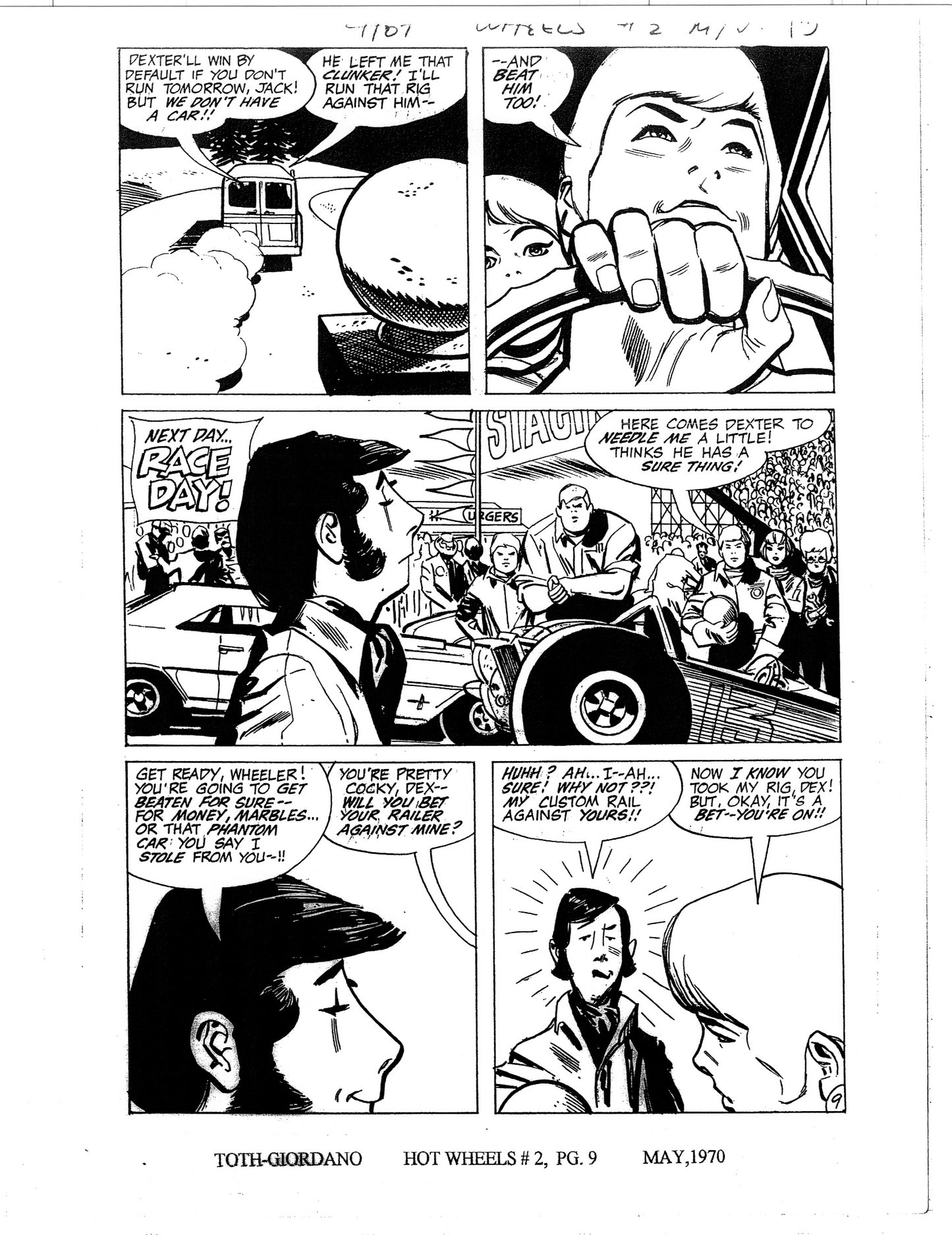 Alex Toth Hot Wheels Comic Book Page Copy Lot of 14 pages