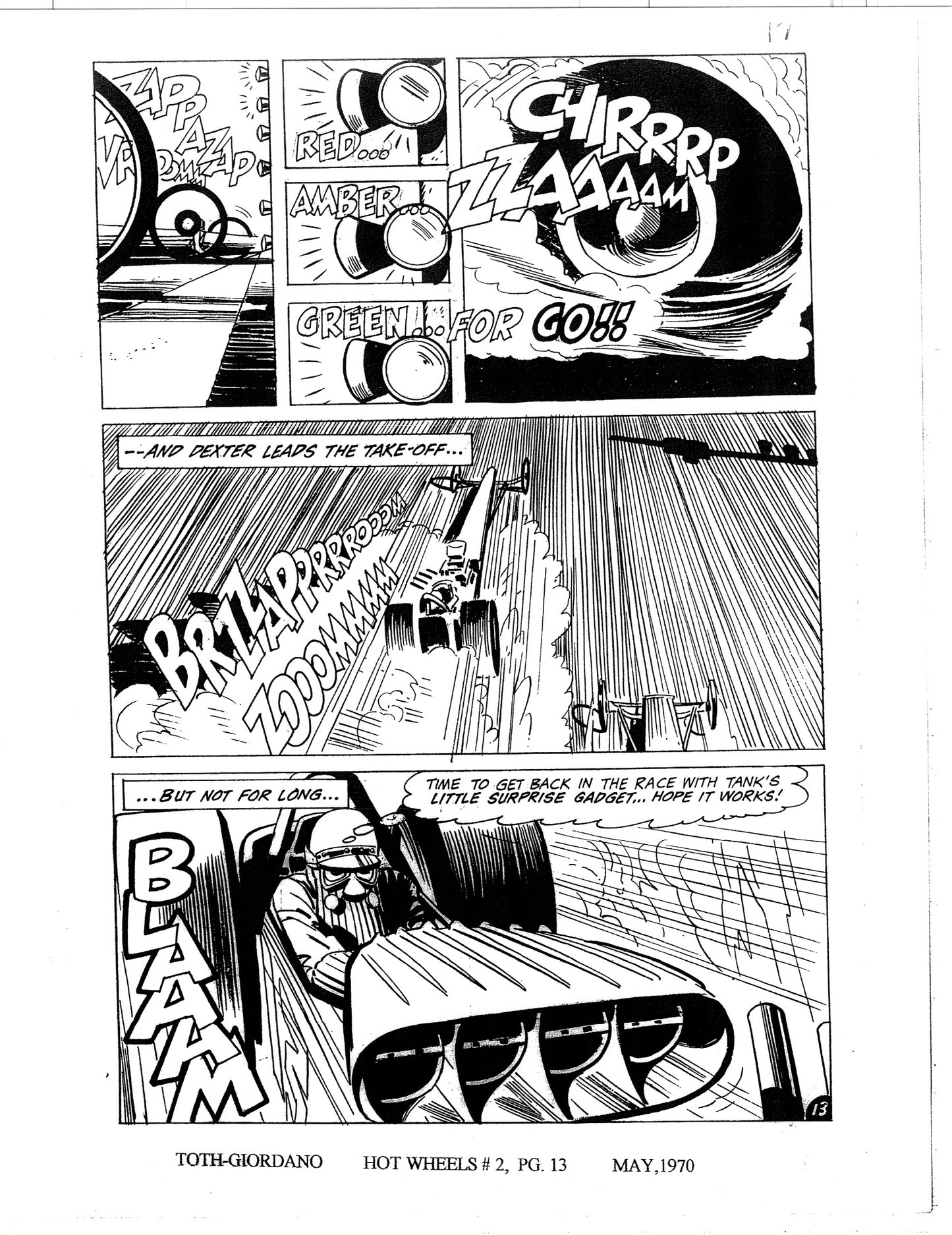 Alex Toth Hot Wheels Comic Book Page Copy Lot of 14 pages