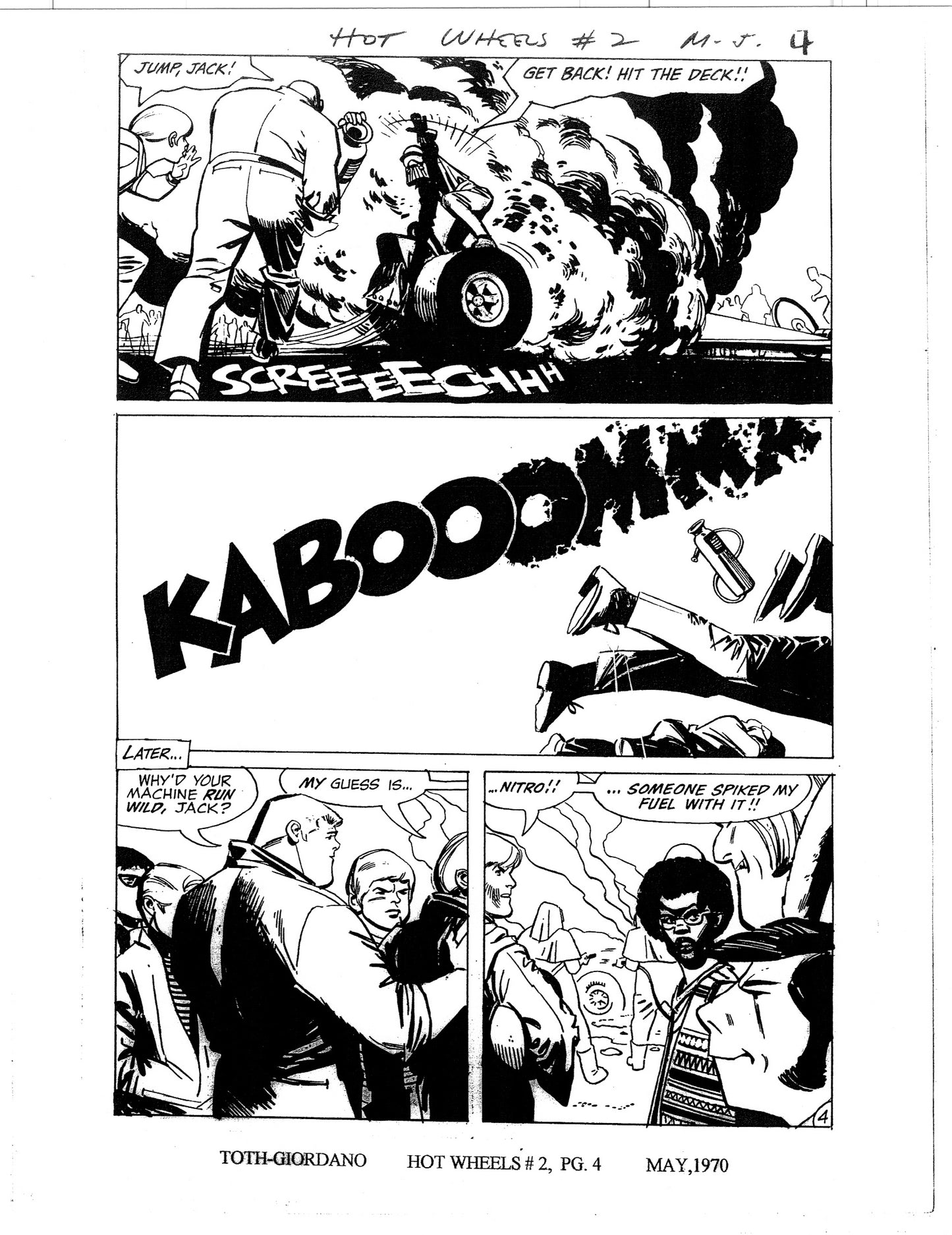 Alex Toth Hot Wheels Comic Book Page Copy Lot of 14 pages