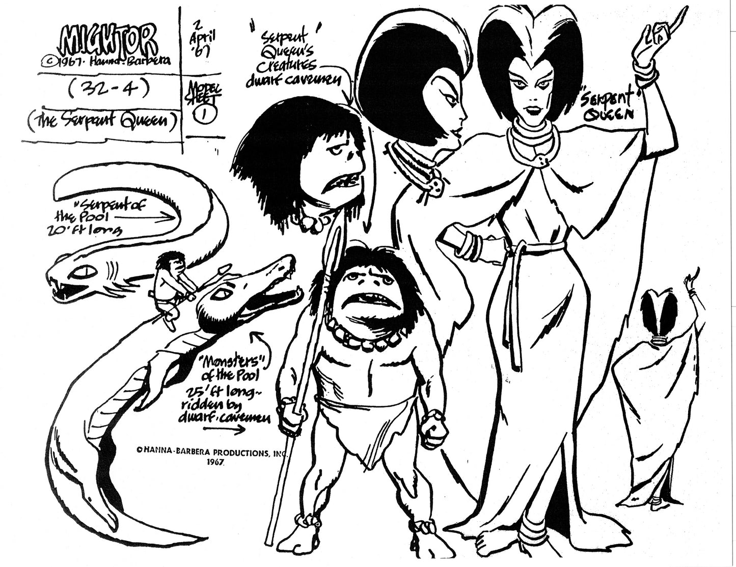 Alex Toth Mighty Mightor Model Sheet Copy Lot 34 pages of 1967 Cartoon Hanna Barbera