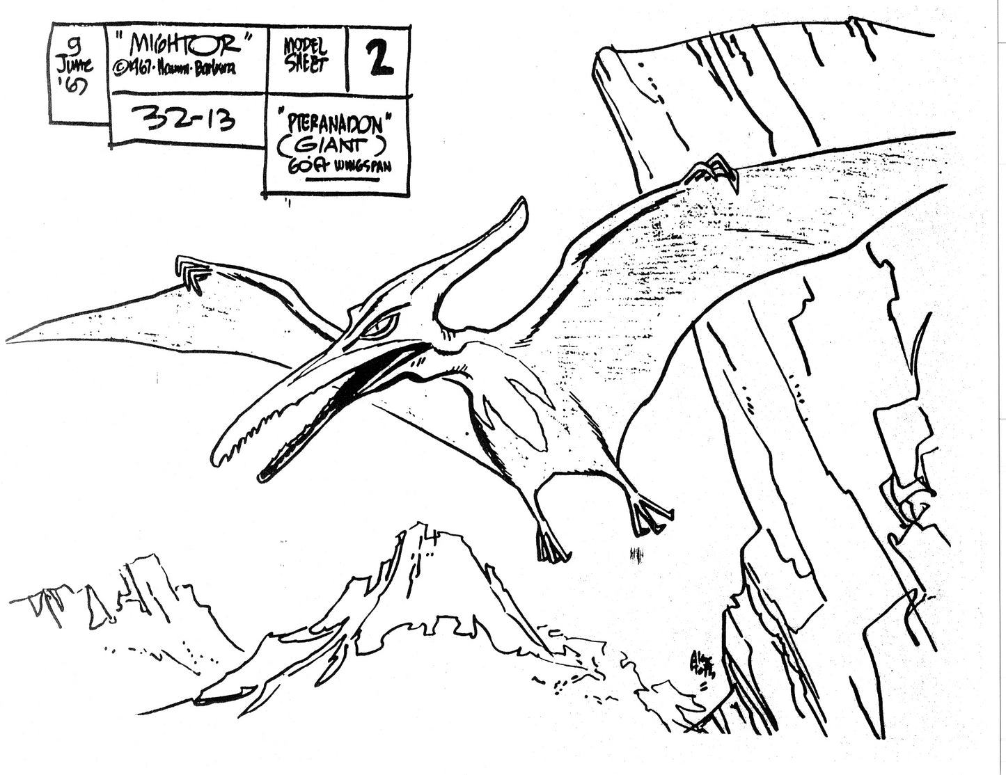 Alex Toth Mighty Mightor Model Sheet Copy Lot 34 pages of 1967 Cartoon Hanna Barbera