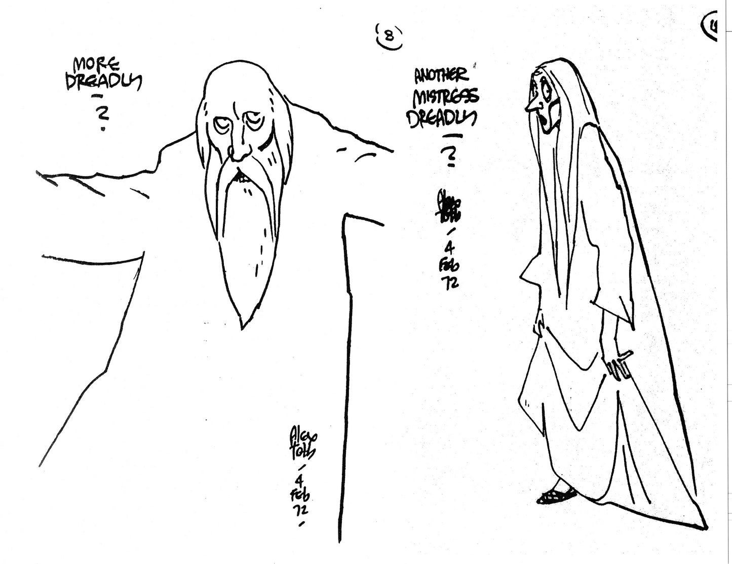 Alex Toth Miscellaneous Model Sheet Copy Lot of 16 pages of Cartoons by Hanna Barbera