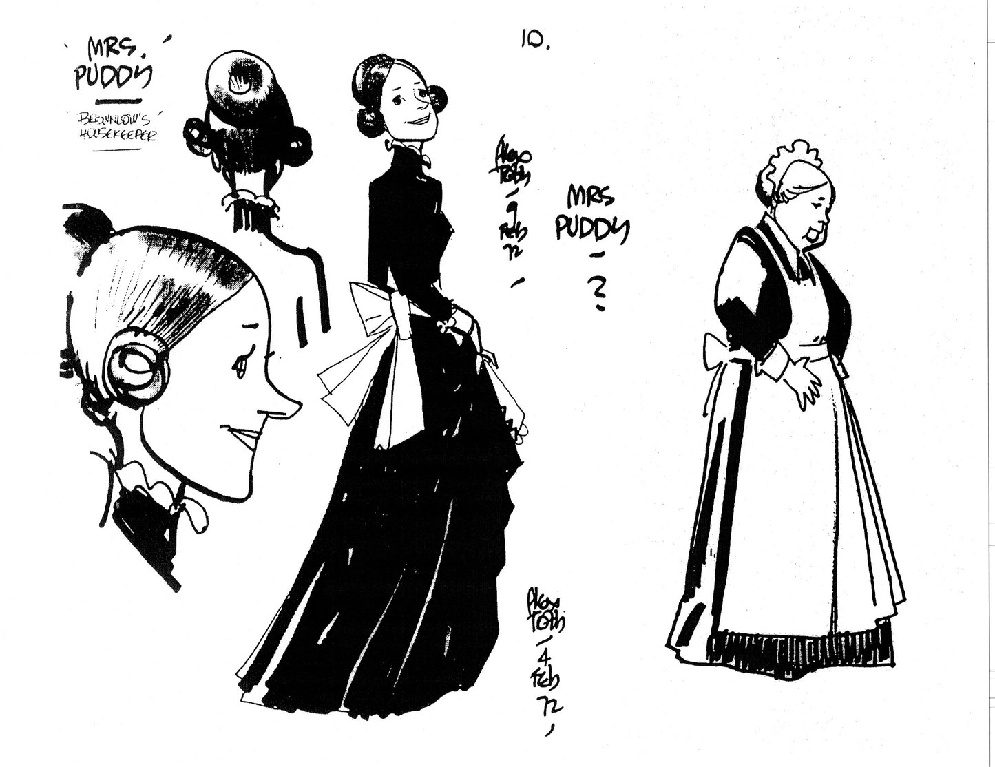 Alex Toth Miscellaneous Model Sheet Copy Lot of 16 pages of Cartoons by Hanna Barbera