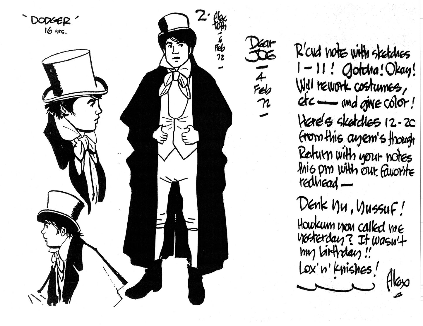 Alex Toth Miscellaneous Model Sheet Copy Lot of 16 pages of Cartoons by Hanna Barbera