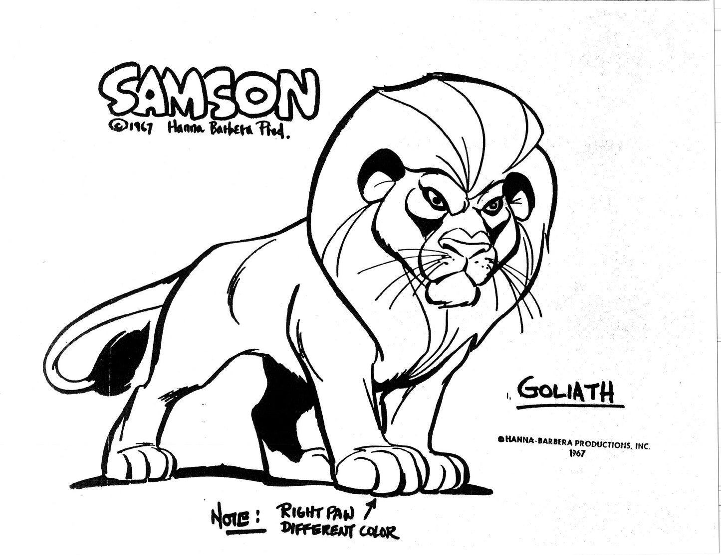 Alex Toth Samson Model Sheet Copy Lot 40 pages of 1967 Cartoon Hanna Barbera