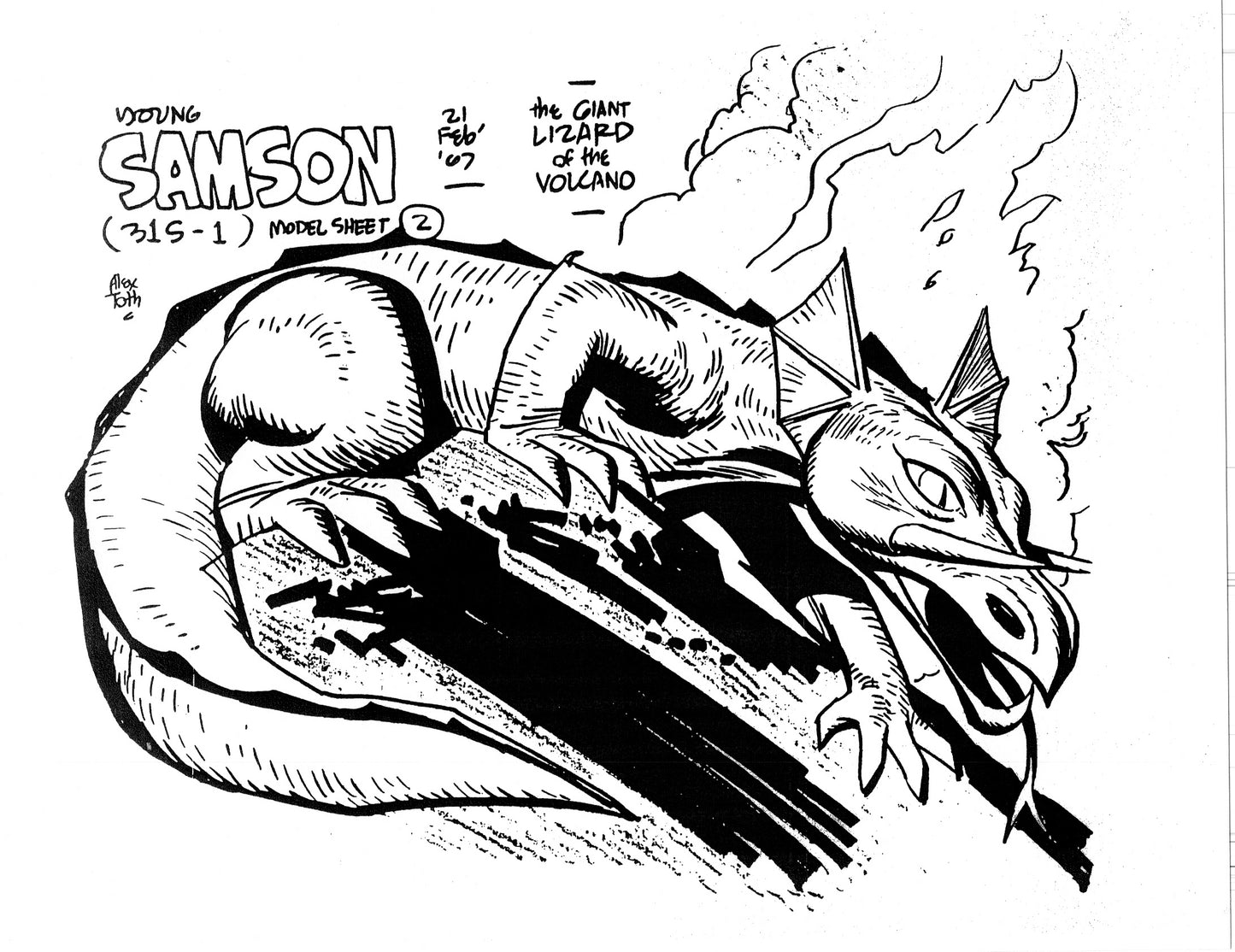 Alex Toth Samson Model Sheet Copy Lot 40 pages of 1967 Cartoon Hanna Barbera