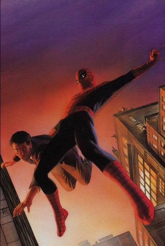 Alex Ross SIGNED Marvel Spider-Man Tribute to Amazing Fantasy 15 NYCC 2023 Exclusive Limited Ed Giclee Canvas Print - Choose your edition
