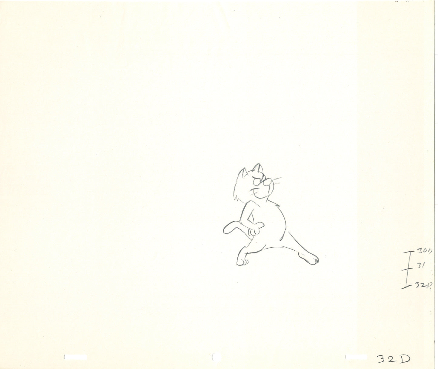 LOT of 16 Vintage Cartoon Animation Production Drawings Sneaky Cat