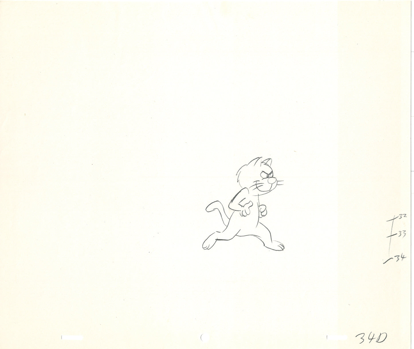 LOT of 16 Vintage Cartoon Animation Production Drawings Sneaky Cat