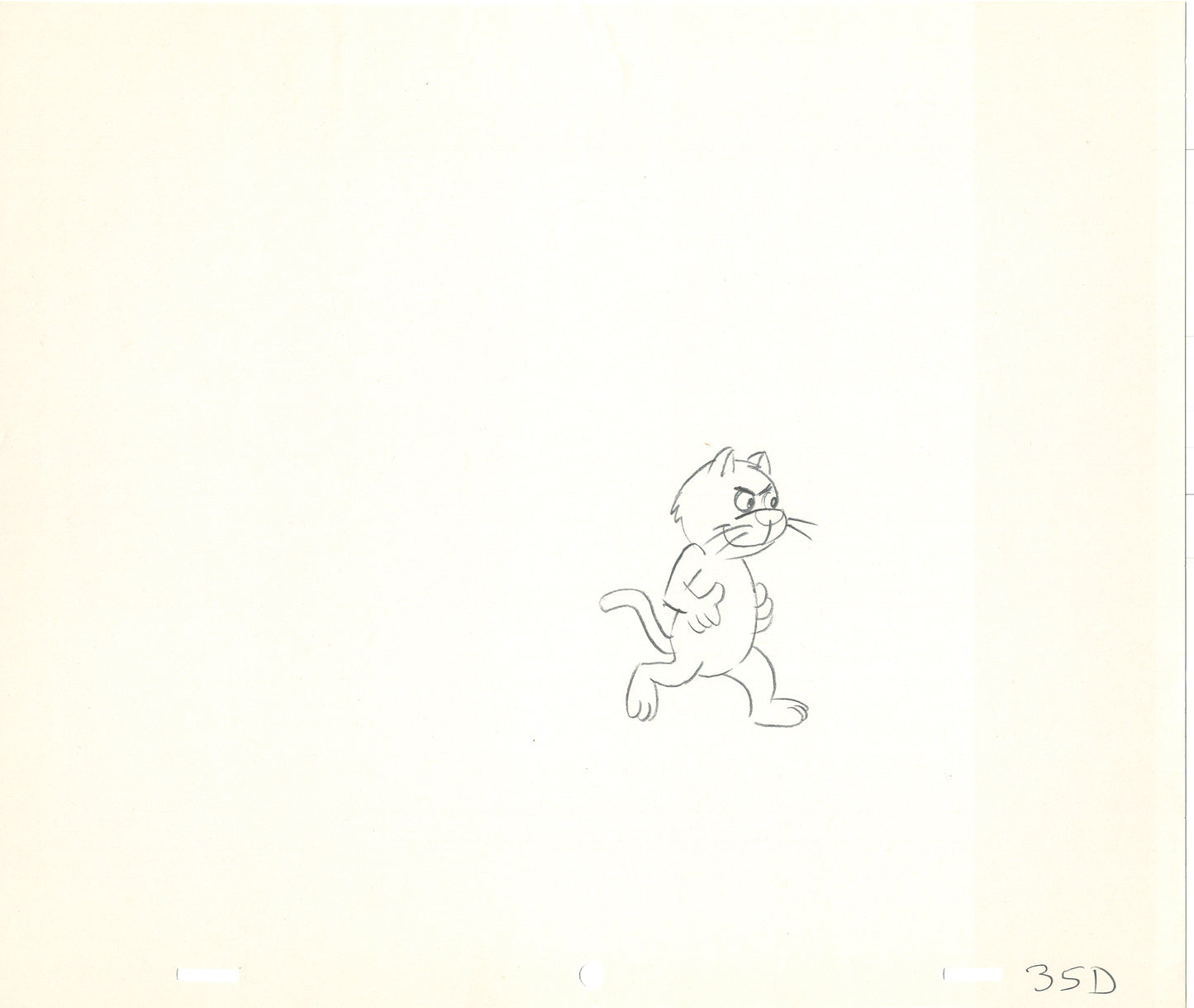 LOT of 16 Vintage Cartoon Animation Production Drawings Sneaky Cat