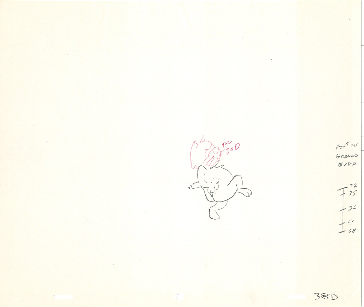 LOT of 16 Vintage Cartoon Animation Production Drawings Sneaky Cat