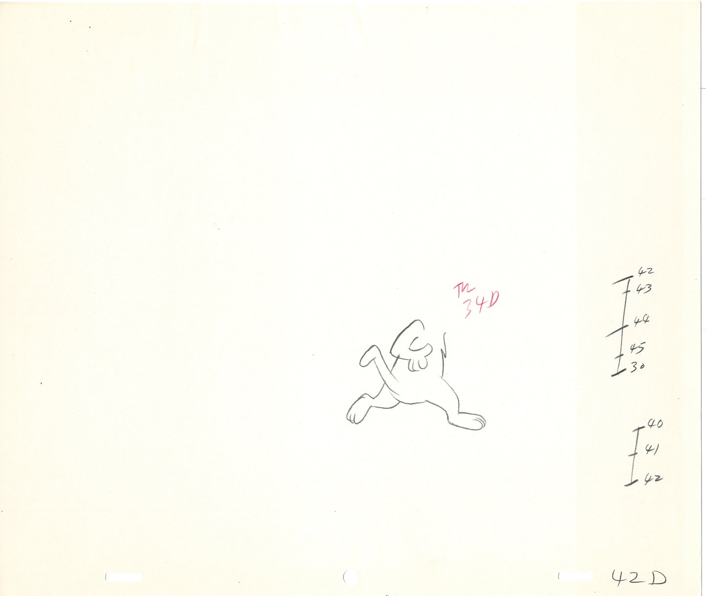 LOT of 16 Vintage Cartoon Animation Production Drawings Sneaky Cat