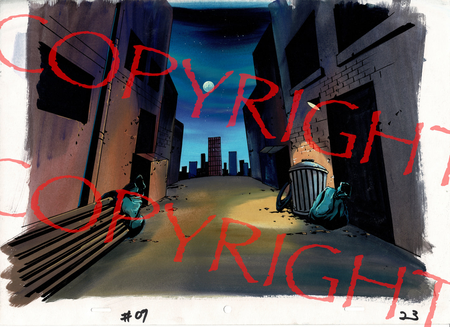 Savage Dragon Production Animation Background from Universal 1995-1996 19