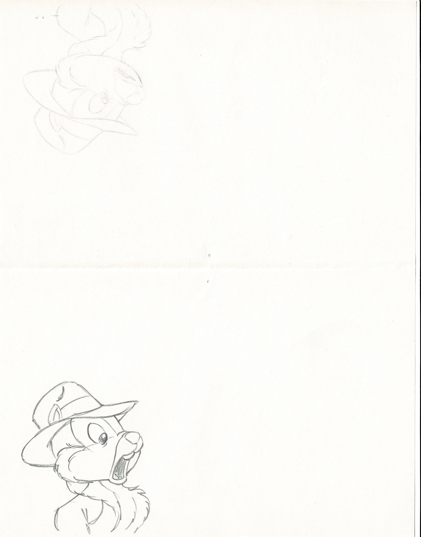 RESCUE RANGERS Walt Disney Production Animation Drawing from Animators Estate 1989-90 1