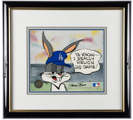 Chuck Jones SIGNED Bugs Bunny MLB Baseball Limited Edition Cel Looney Tunes Warner Brothers 1991 OH