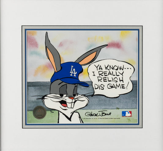 Chuck Jones SIGNED Bugs Bunny MLB Baseball Limited Edition Cel Looney Tunes Warner Brothers 1991 OH