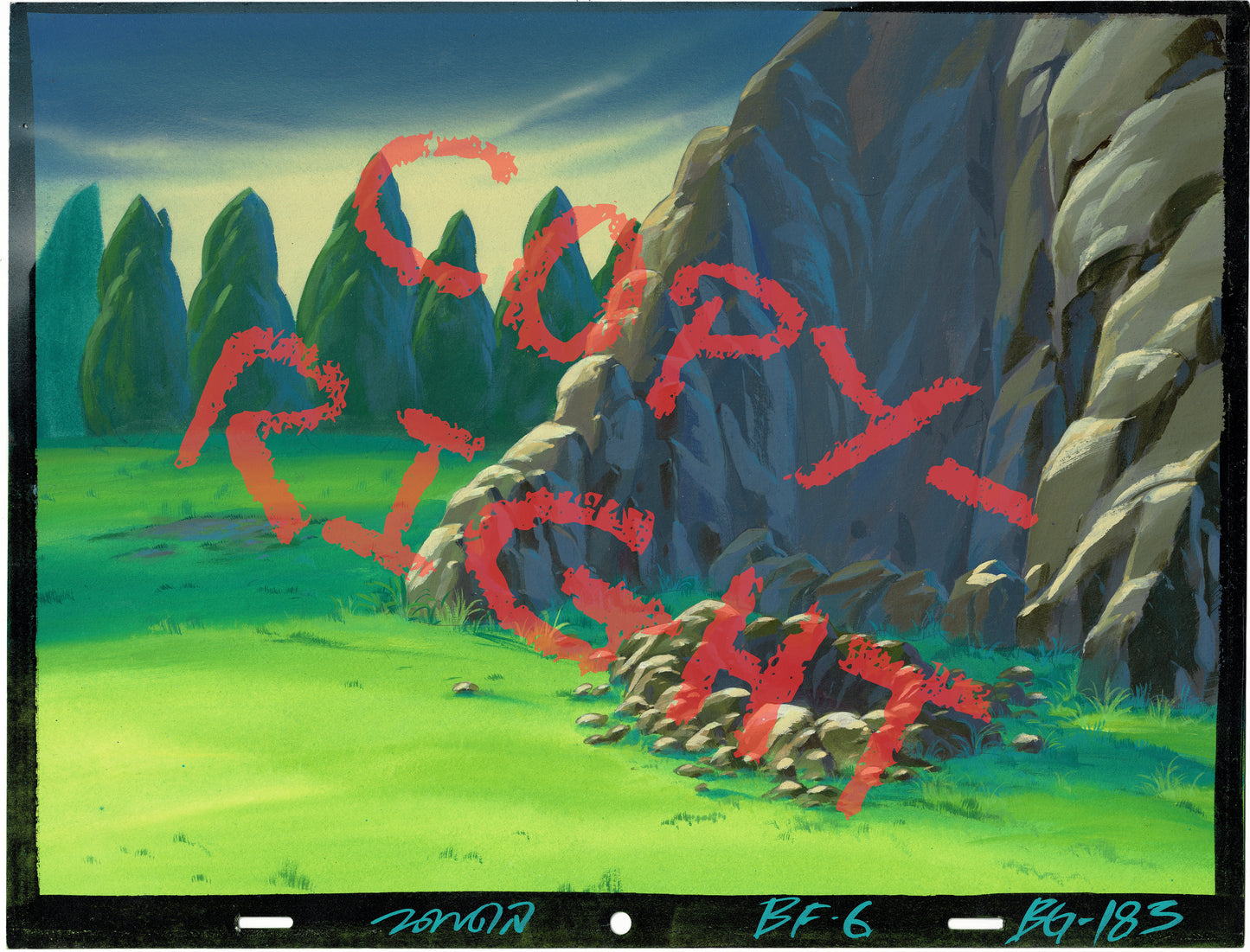 Back to the Future BTTF Production Animation Background Universal 1991-92 8-n32