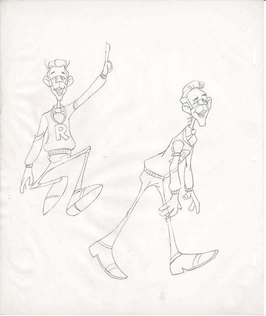 GREASE Cartoon Production Animation Character/Model Drawing from Ralph Bakshi A-34