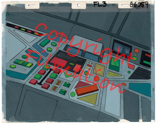 Flash Gordon Background Art Filmation Original Production Animation Art 1979 nc