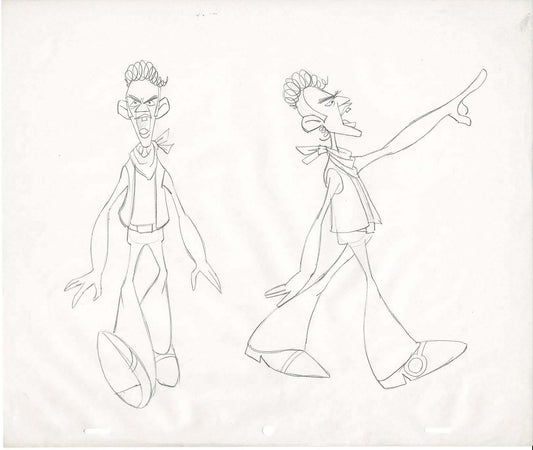 GREASE Cartoon Production Animation Character/Model Drawing from Ralph Bakshi A-37