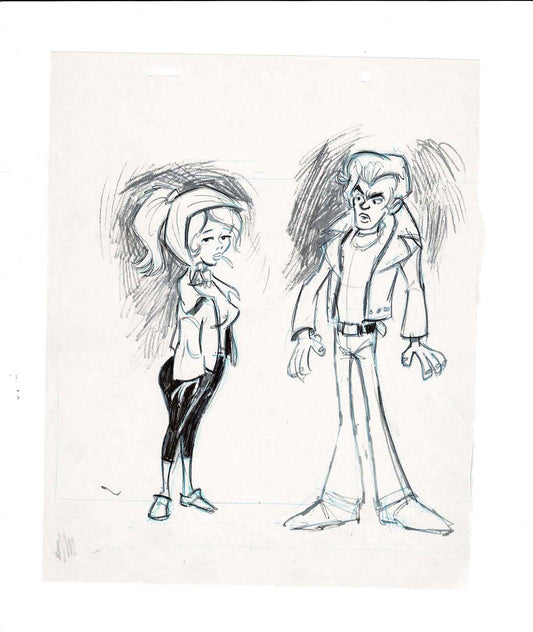GREASE Cartoon Production Animation Character/Model Drawing from Ralph Bakshi A-39
