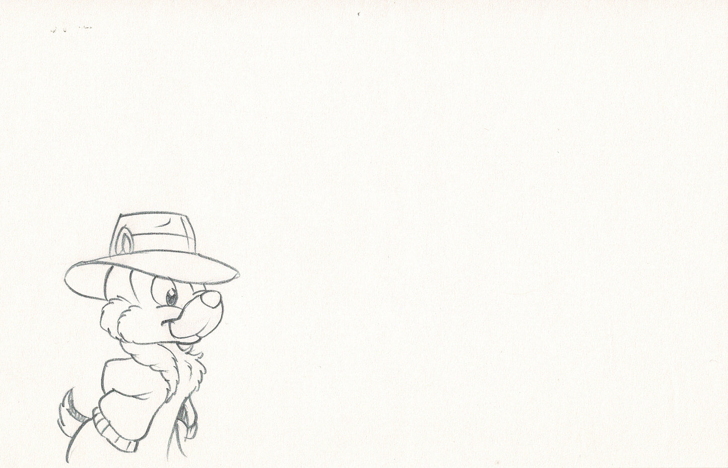 RESCUE RANGERS Walt Disney Production Animation Drawing from Animators Estate 1989-90 2