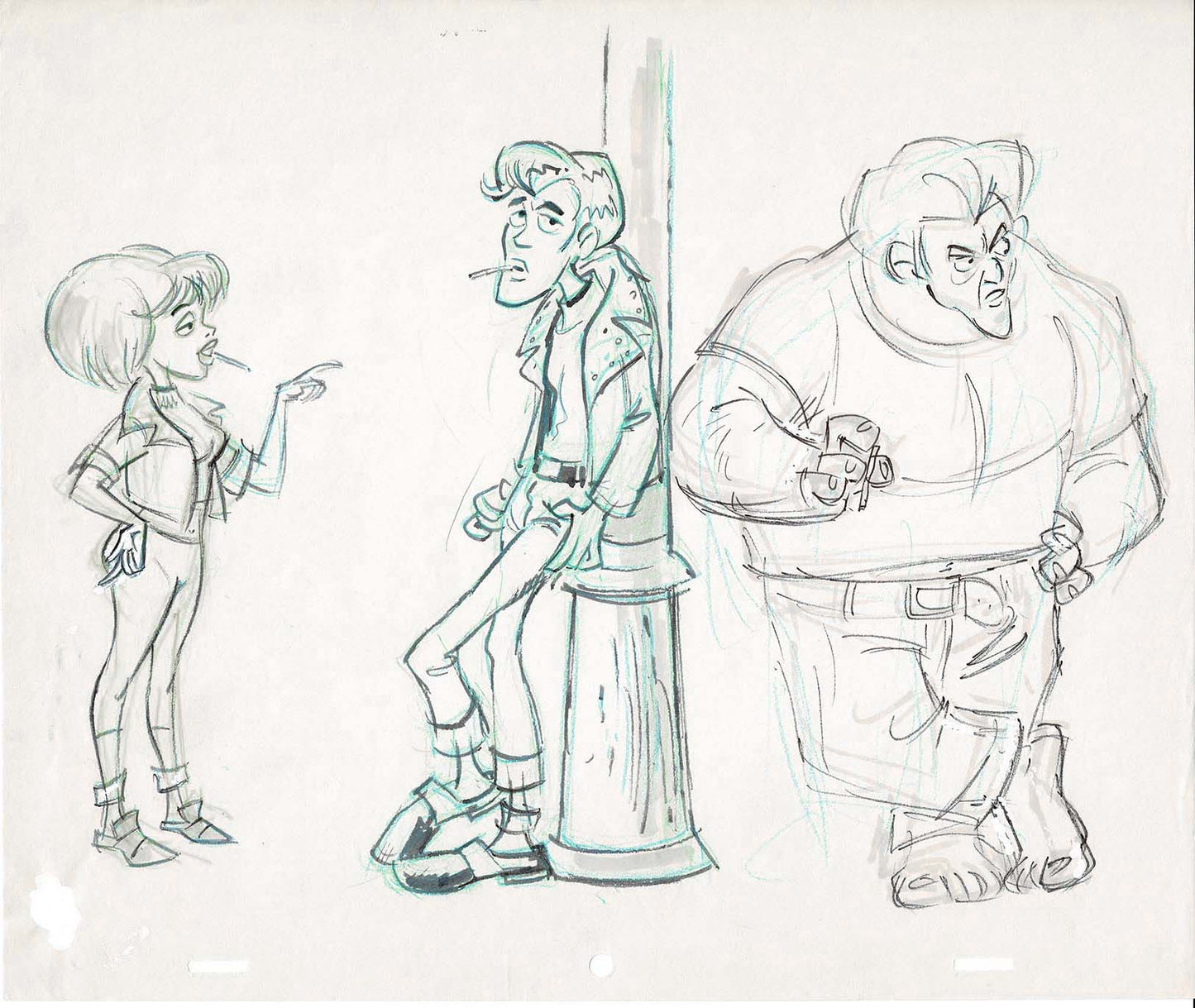 GREASE Cartoon Production Animation Character/Model Drawing from Ralph Bakshi A-40