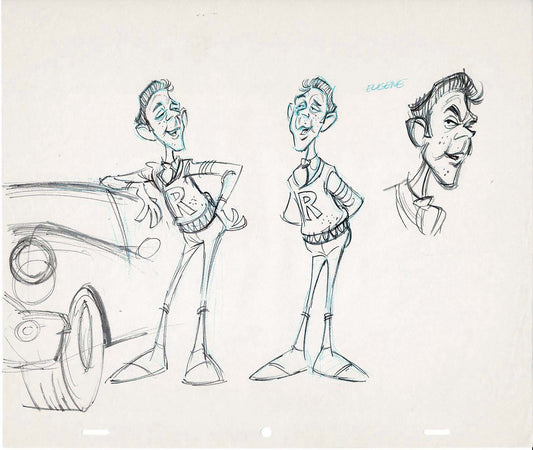 GREASE Cartoon Production Animation Character/Model Drawing from Ralph Bakshi A-41